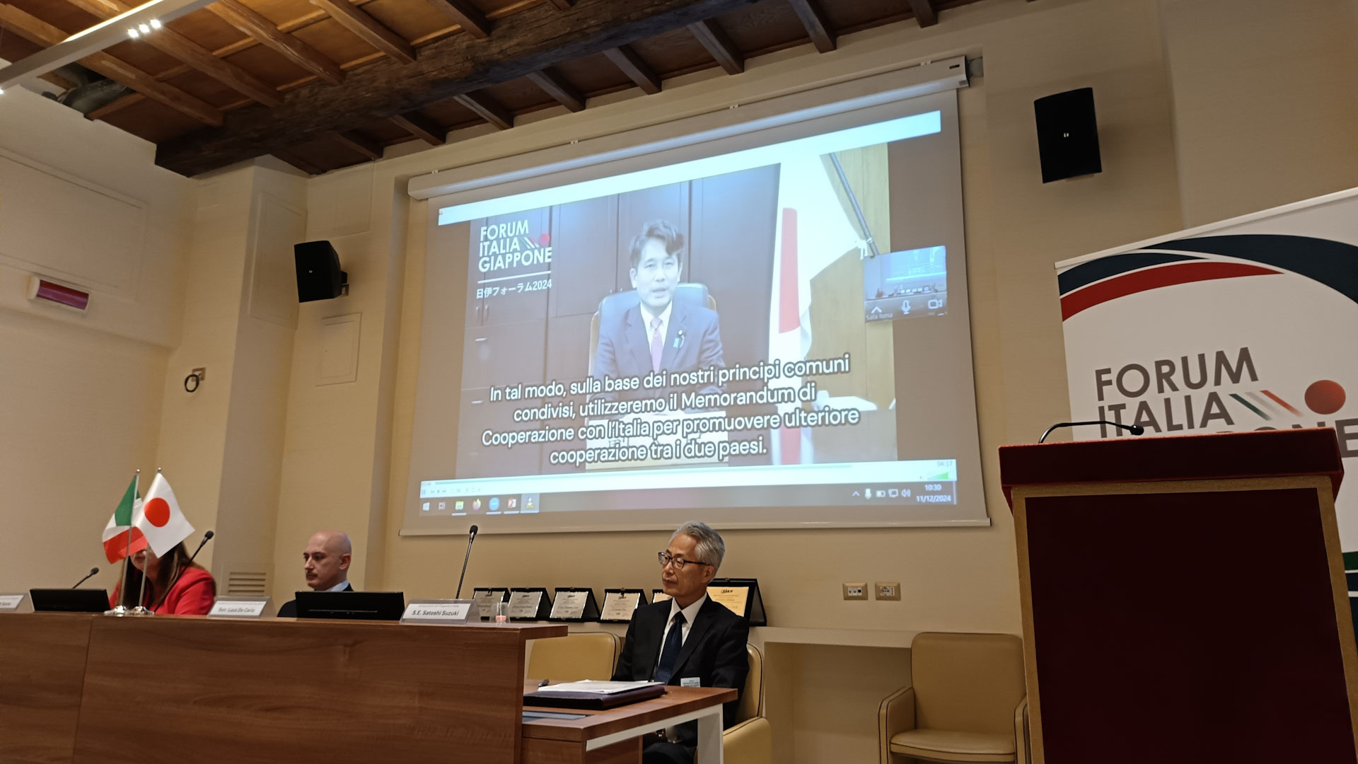 FORUM 2024 Sen. Hirofumi Takinami Vice Ministro dell’Agricoltura
